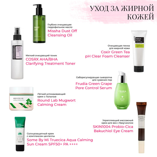 Набор уходовой косметики для жирной кожи
