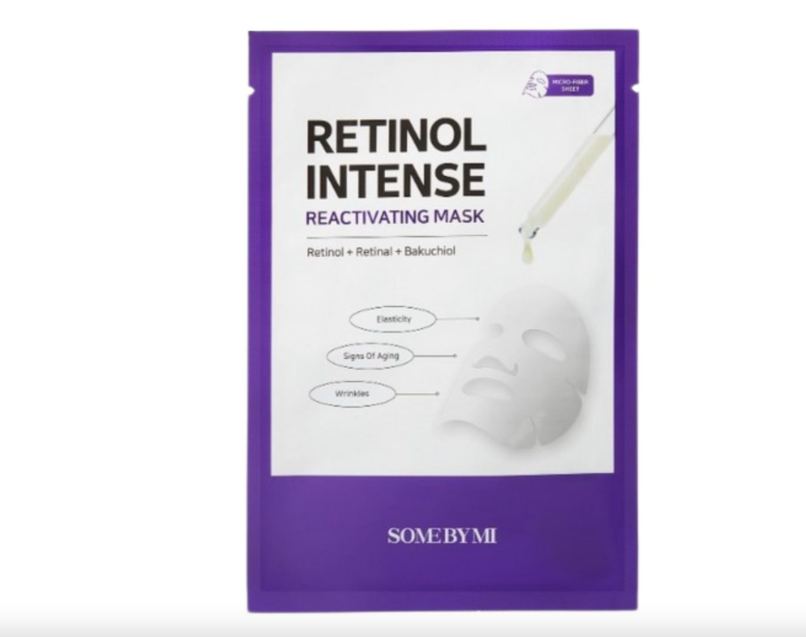Антивозрастная тканевая маска с ретинолом и бакучиолом Some By Mi Retinol Intense Reactivating Mask